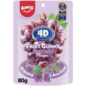 Amos 4D Fruit Gummy Grape Burst 80g