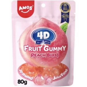 Amos 4D Fruit Gummy Peach Burst 80g